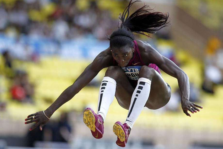 Caterine Ibargüen, colombiana campeona olímpica.