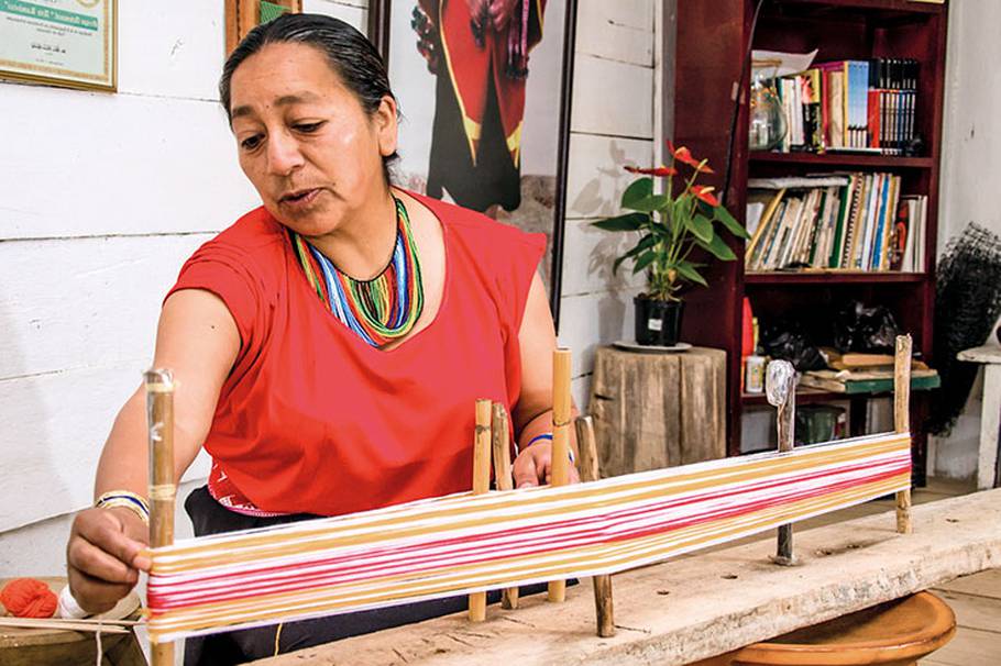 María Magdalena, la última artesana de la comunidad indígena Kamsá