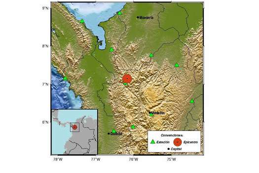 En Antioquia el sismo tuvo una magnitud 4,3. 