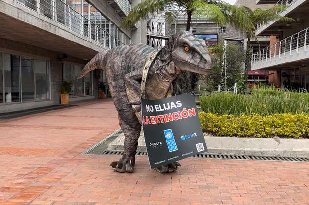 Termina la visita del dinosaurio que advierte sobre la extinción en Colombia