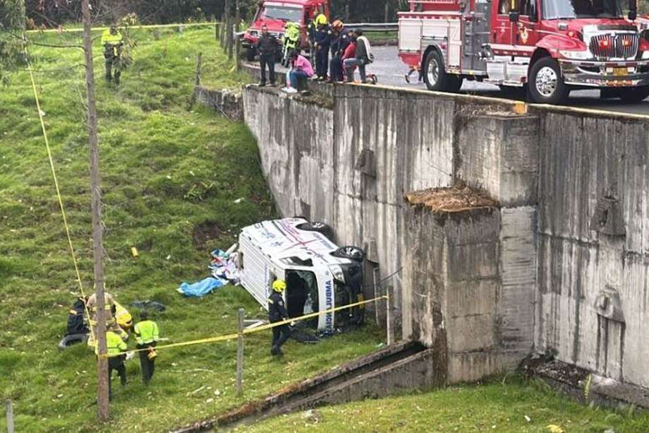 Accidente en la vía Manizales-Bogotá