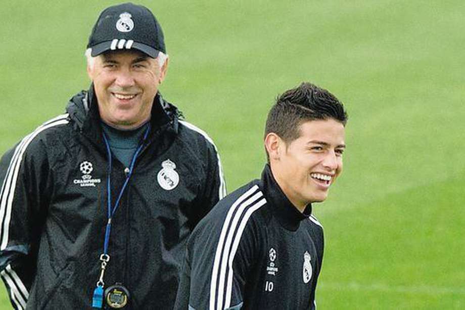 Rodríguez y Ancelotti se encontraron por primera vez en Real Madrid. Ahora el italiano vuelve al cuadro merengue. 