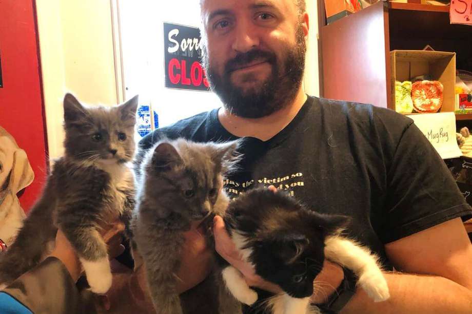 Mark Dwyer está feliz por haber salvado la vida de los cuatro gatos.