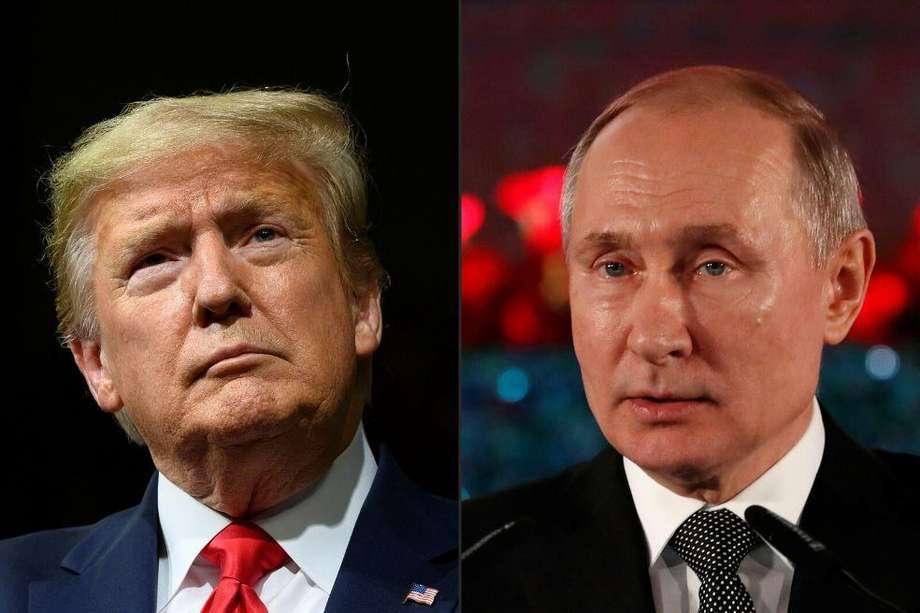 El presidente estadounidense, Donald Trump, y su homólogo ruso, Vladimir Putin.