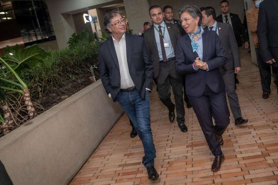 El presidente Gustavo Petro y la alcaldesa de Bogotá Claudia López se reunieron para hablar sobre estrategias de seguridad en Bogotá