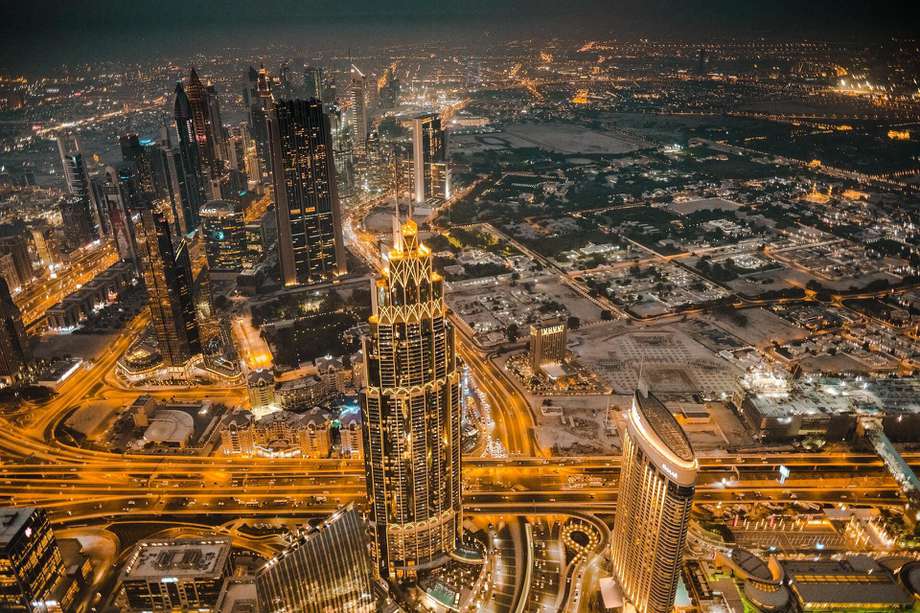 Panorámica de Dubái desde el mirador del Burj Khalifa.