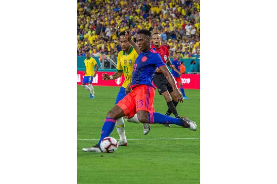 Yerry Mina ha anotado seis goles en 26 partidos con la selección de Colombia entre 2016 y 2020.