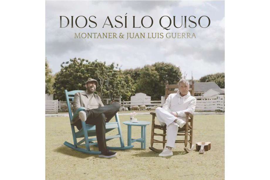 Ricardo Montaner y Juan Luis Guerra en la imagen promocional de el lanzamiento de "Dios así lo quiso".