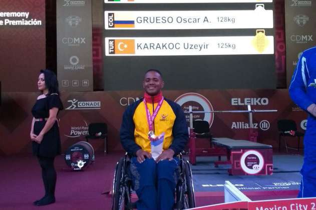 Óscar Grueso ganó la primera medalla de Colombia en un Mundial de Para Powerlifting