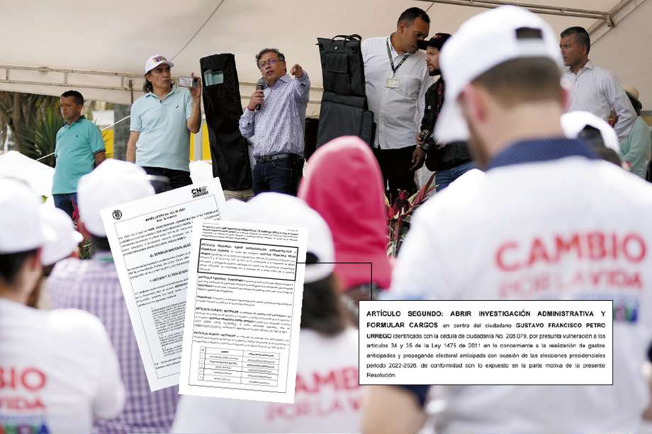 En el CNE ya hay una ponencia con la que se pide formular cargos a la campaña Petro por posible uso irregular de la propaganda electoral.