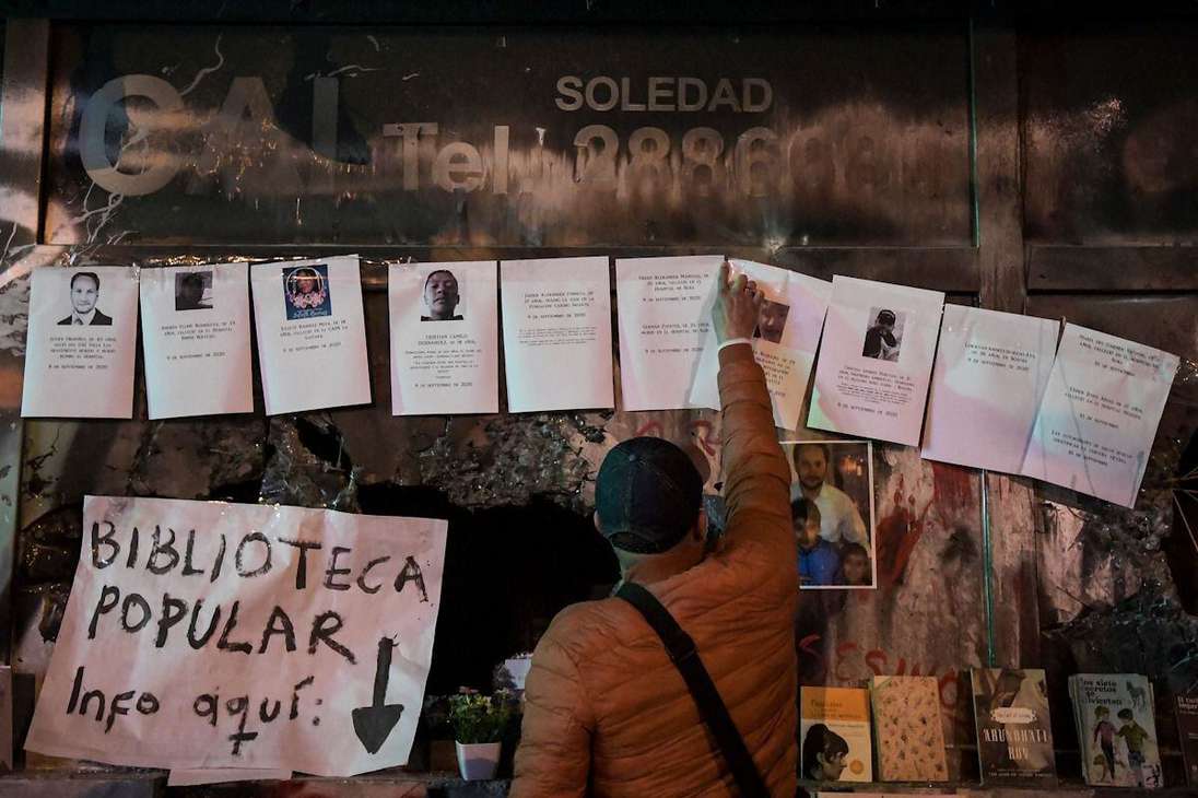 Protestas en el centro de Bogotá hasta altas horas de la noche