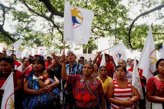  En la recta final la candidata indígena subió puestos en las encuestas reivindicando los derechos campesinos.  / EFE
