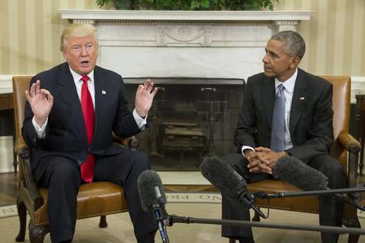 Donald Trump se reunió con Barack Obama en la Casa Blanca.  / EFE