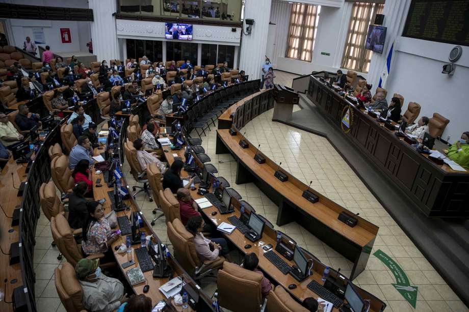 Los diputados de la Asamblea Nacional participaron en una sesión para aprobar la entrada de tropas rusas a Nicaragua. 