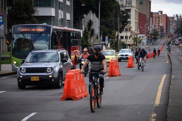 Distrito pide a capitalinos cuidar las ciclovías temporales implementadas en Bogotá