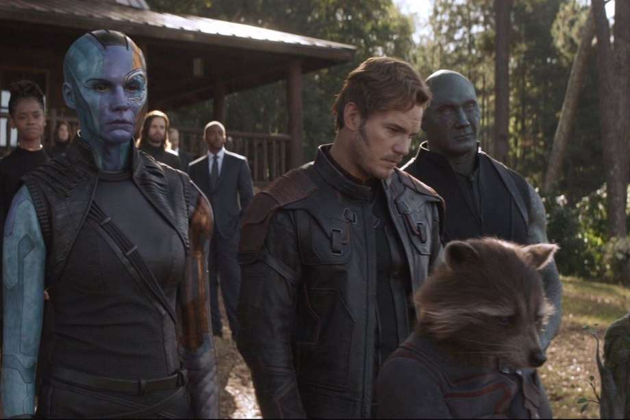 Nébula, personaje interpretado por Karen Gillan, en el funeral de Tony Stark en una escena de la película "Vengadores: Endgame".
