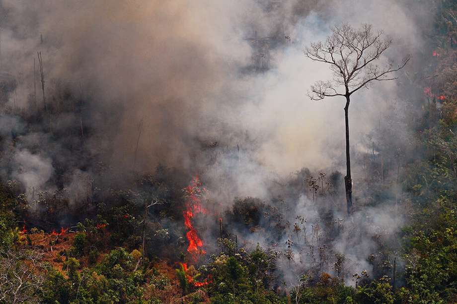 Así lucían los incendios del Amazonas hace unas semanas. / AFP