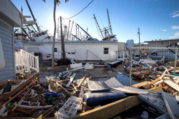 Imagen de la Isla San Carlos, en EEUU, luego del paso del huracán. CRISTOBAL HERRERA-ULASHKEVICH