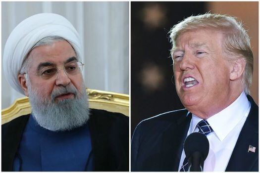 El presidente iraní Hassan Rouhani y su homólogo estadounidense, Donald Trump.  / Fotomontaje: EFE/AFP