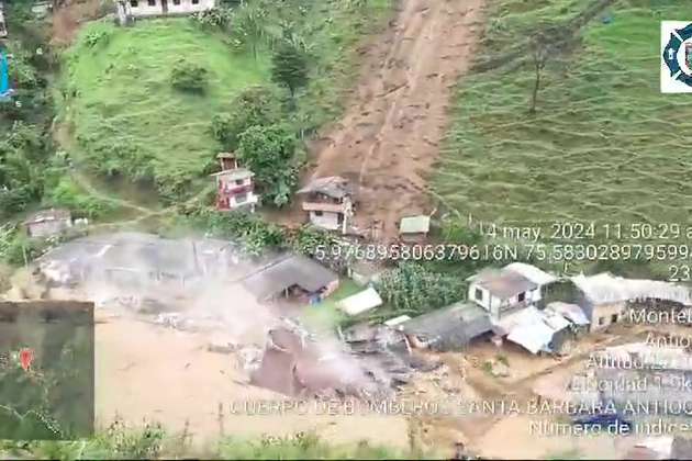 Inundación arrasa con decenas de casas en Montebello (Antioquia)