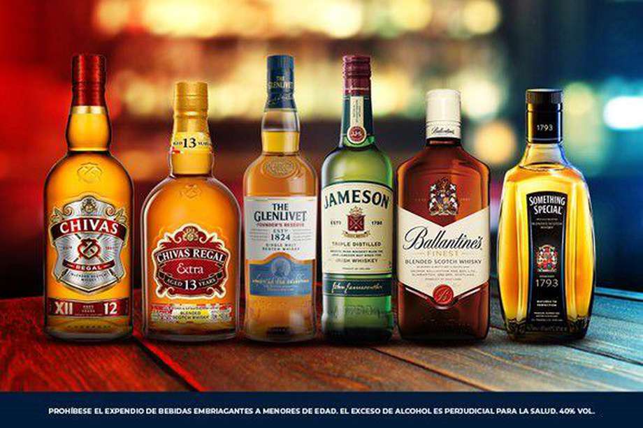 Se han venido eliminando este año las cajas de las marcas de whisky Chivas Extra 13, Chivas 12, The Glenlivet Founder’s Reserve, The Glenlivet 12, Jameson y Ballantine’s.