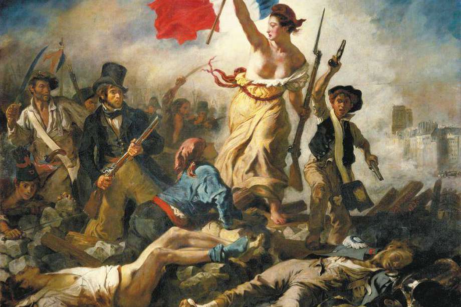 La obra de Eugène Delacroix, 'La libertad guiando al pueblo', pintada en 1830, muestra la revolución de ese mismo año en París.