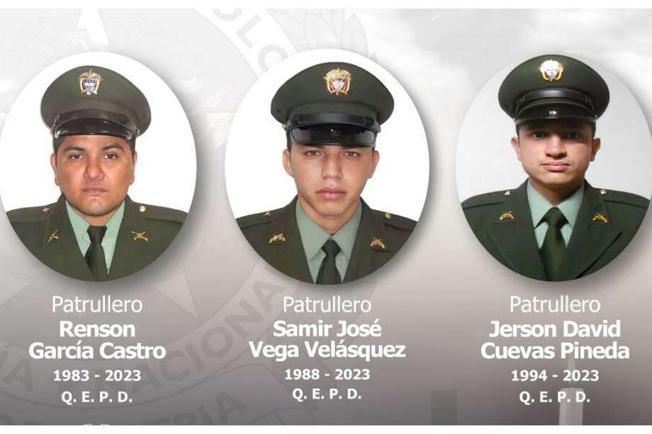 Los hechos ocurrieron en la mañana de este martes. Los patrulleros Jerson Cuevas Pineda y Renzo García Castro fueron asesinados en el municipio de El Zulia, mientras que Samir José Vega murió en el municipio de Tibú.