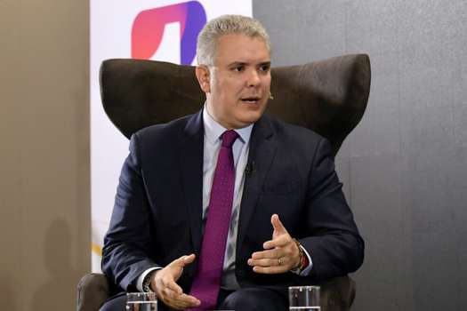 El mandatario participó este lunes en un foro denominado ‘Rol del sector privado en el presente y futuro de Colombia’.  / Presidencia