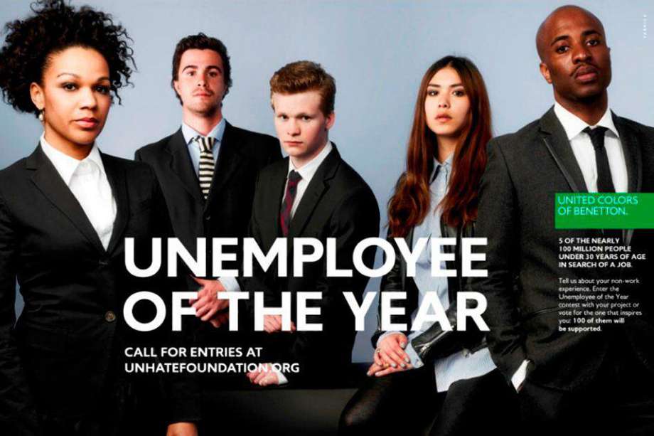 Con la campaña 'Unemployee of the Year', Benetton le dará empleo a 100 jóvenes.