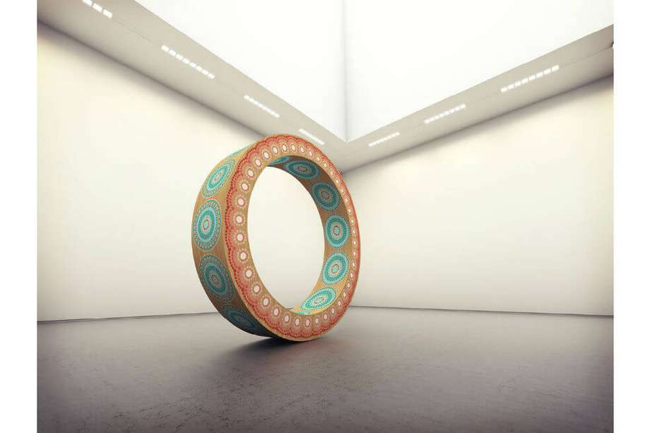 Escultura realizada por Mickael Obrenovitch para Australia. Este anillo es similar al que será exhibido el próximo 2 de marzo para Colombia.  / Cortesía