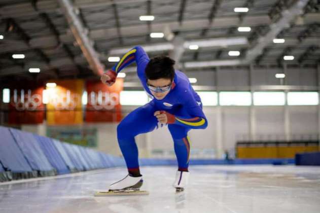 Diego Amaya quedó cuarto en 1.500 metros de patinaje de velocidad en Juegos Olímpicos de la Juventud