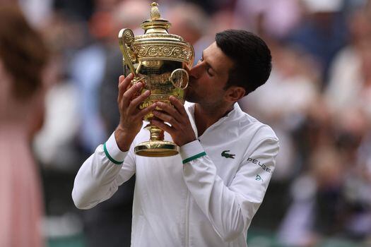 El serbio Novak Djokovic tiene seis títulos en el Abierto de Wimbledon // AFP