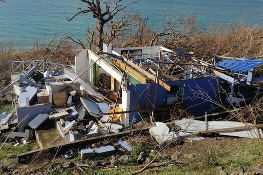 Estado en que quedó la casa de Marcela Cano en Providencia luego del paso del huracán Iota.