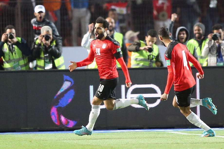 Mohamed Salah celebra el gol de Egipto //EFE/EPA/KHALED ELFIQI. 
