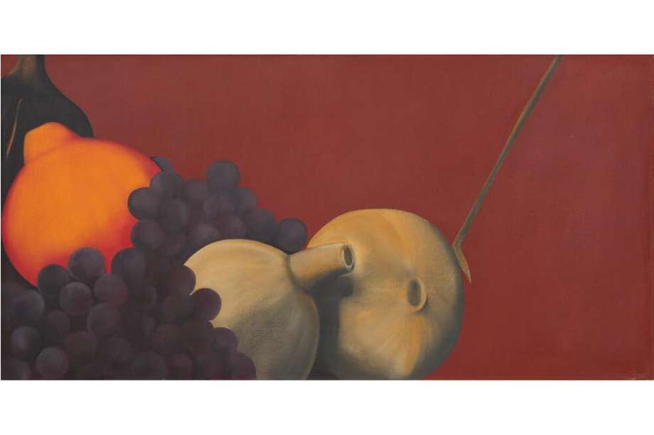 “Homenaje a Caravaggio II” (1985), óleo sobre lienzo, de Ana Mercedes Hoyos.