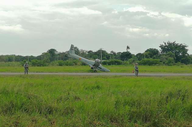 Avión de la Fuerza Aeroespacial Colombiana se accidenta aterrizando en el Guaviare