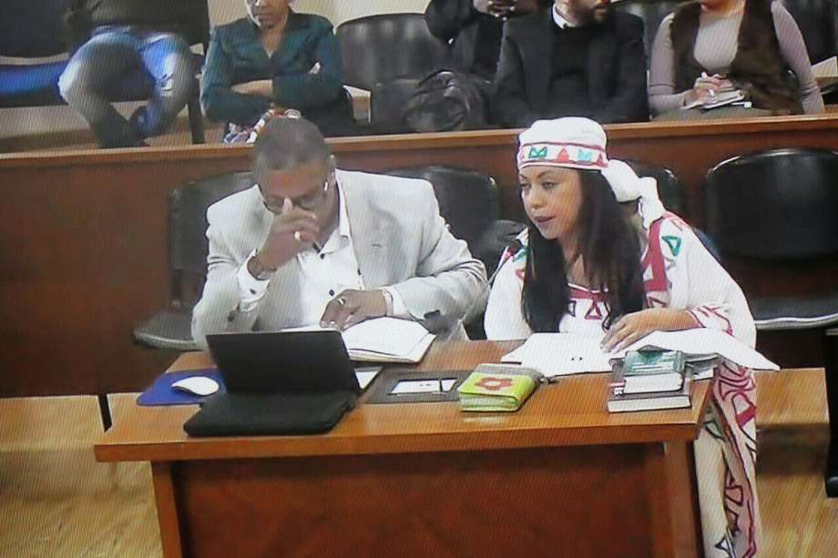 Oneida Pinto en la audiencia de imputación de cargos en el complejo Judicial de Paloquemao. ElEspectador.