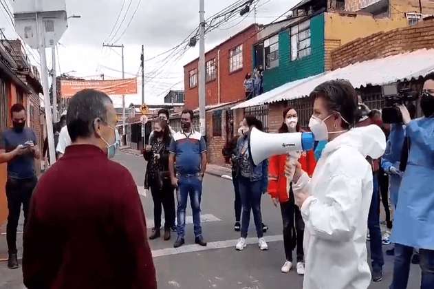 Claudia López recorrió las dos nuevas zonas de alerta naranja por COVID-19 en Bogotá