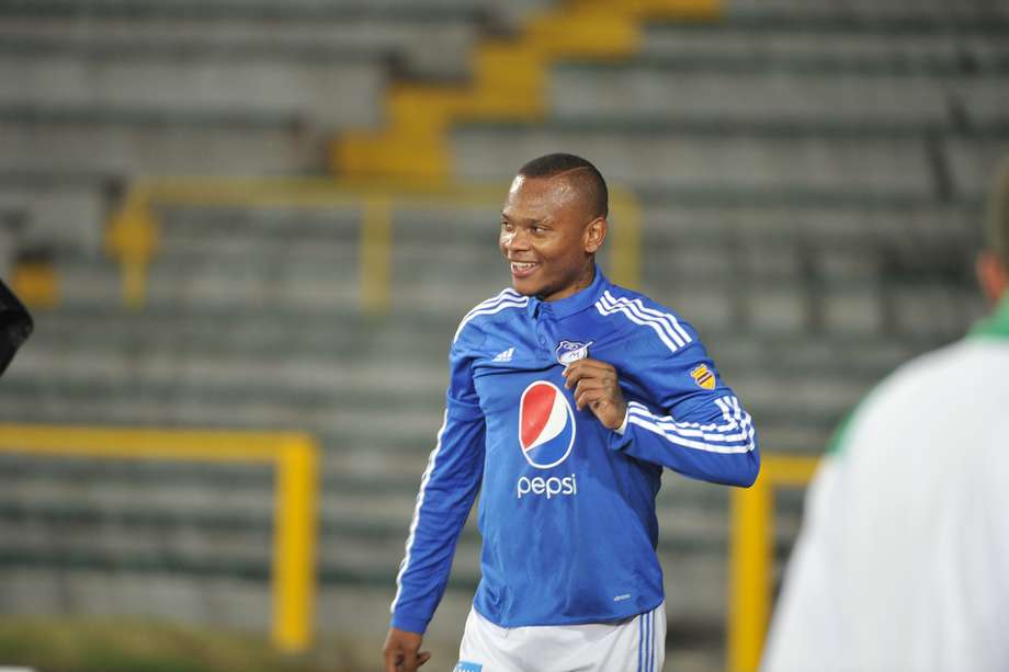 Futbolista colombiano conocido como "Manga", juega como extremo de Millonarios, en el partido ante Jaguares por la quinta jornada de la liga Águila I-2016.