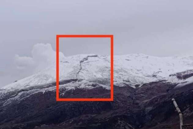 No se deje confundir por la imagen de una supuesta “grieta” en el Nevado del Ruiz