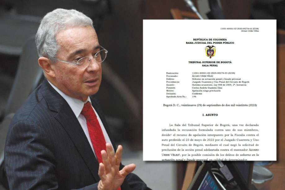 El Tribunal Superior de Bogotá publicó la sentencia de 269 páginas en la que dejó vivo el expediente penal contra Uribe Vélez.