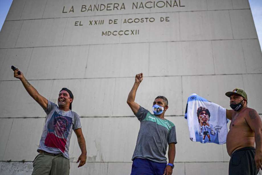 Los manifestantes se reunieron en el Obelisco, lugar tradicional de Buenos Aires.