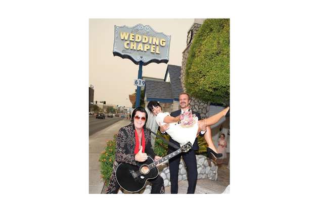El actor David Harbour y la cantante Lily Allen se casaron en Las Vegas