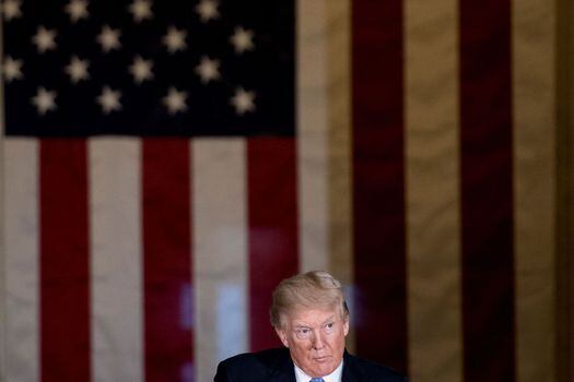 El presidente de EE. UU., Donald Trump, en el Capitolio esta semana. / AFP