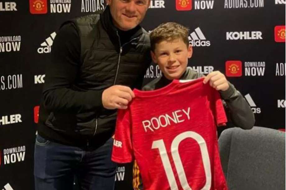 Wayne Rooney y su hijo Kai.