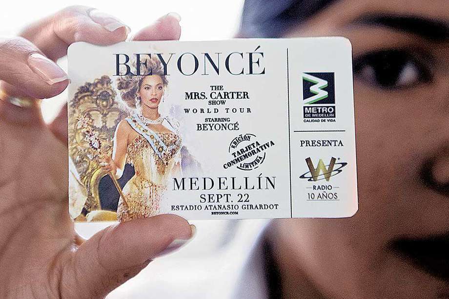 El concierto de Beyoncé en el Atanasio Girardot de Medellín.  / AFP