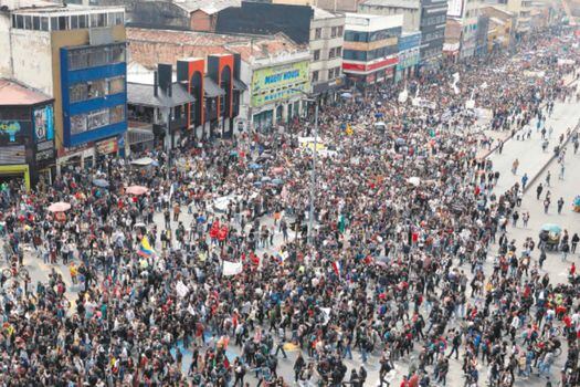 Marchas por la educación pública en Bogotá el pasado 10 de octubre de 2018.  / AFP