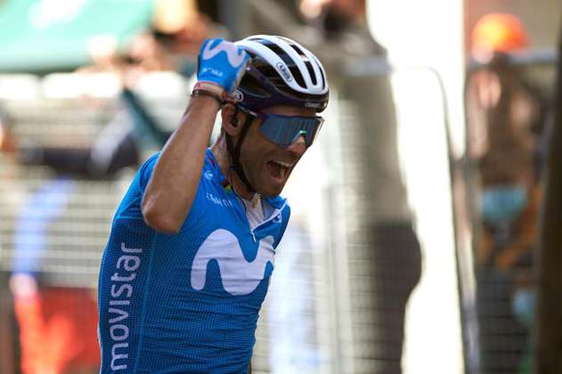 Valverde: “Ganar el ‘GP Miguel Indurain’ me da confianza para la Vuelta al País Vasco”