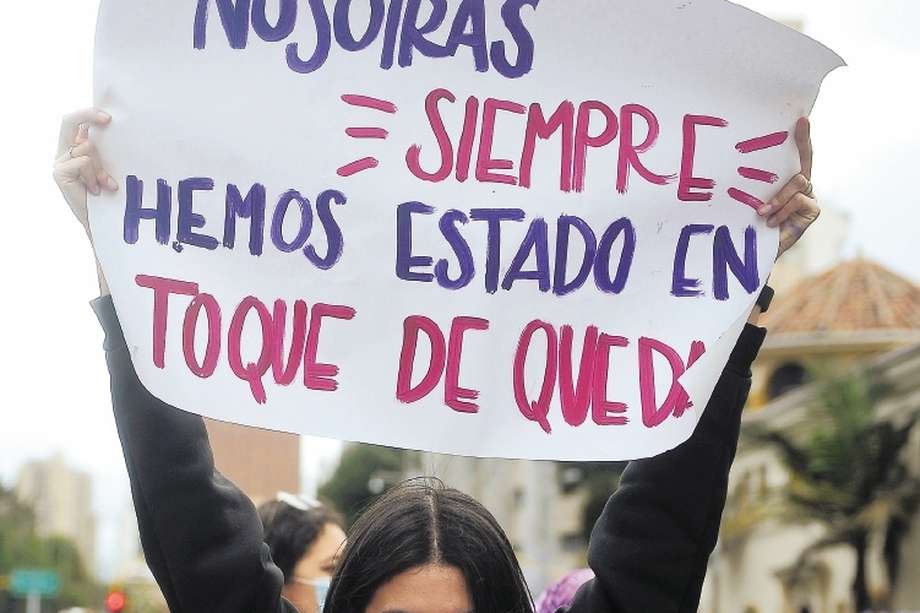 Paro Nacional, marcha de mujeres en contra de la violencia de genero