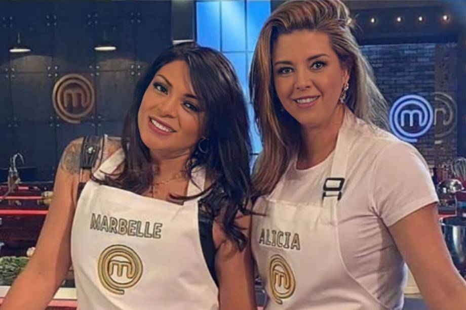 Alicia Machado y Marbelle en la cocina de MasterChef